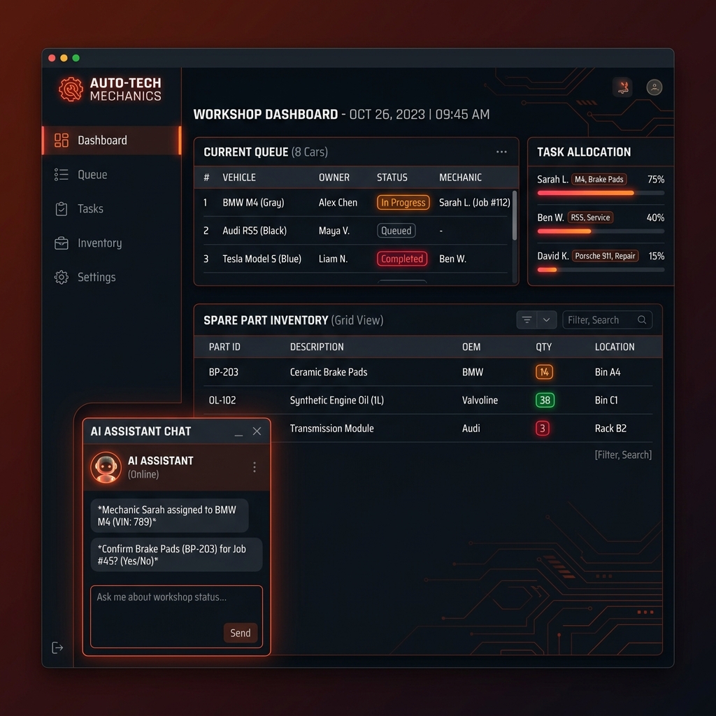 Automotive Services App Mockup